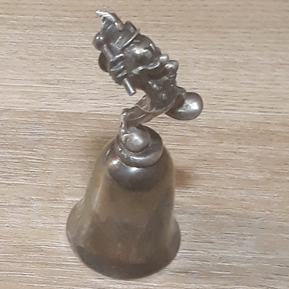 Vtg New England Disney Silver Plated Mickey Mouse Marching Band Bell - Picture 3 of 11